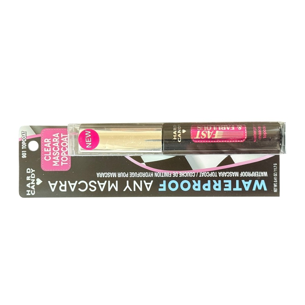 Hard Candy Mascara Topcoat Women 0.41oz Clear New Waterproof Fast & Fabulous 901